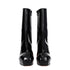Christian Louboutin Square Toe Ankle Boots in Black Patent Leather – Women